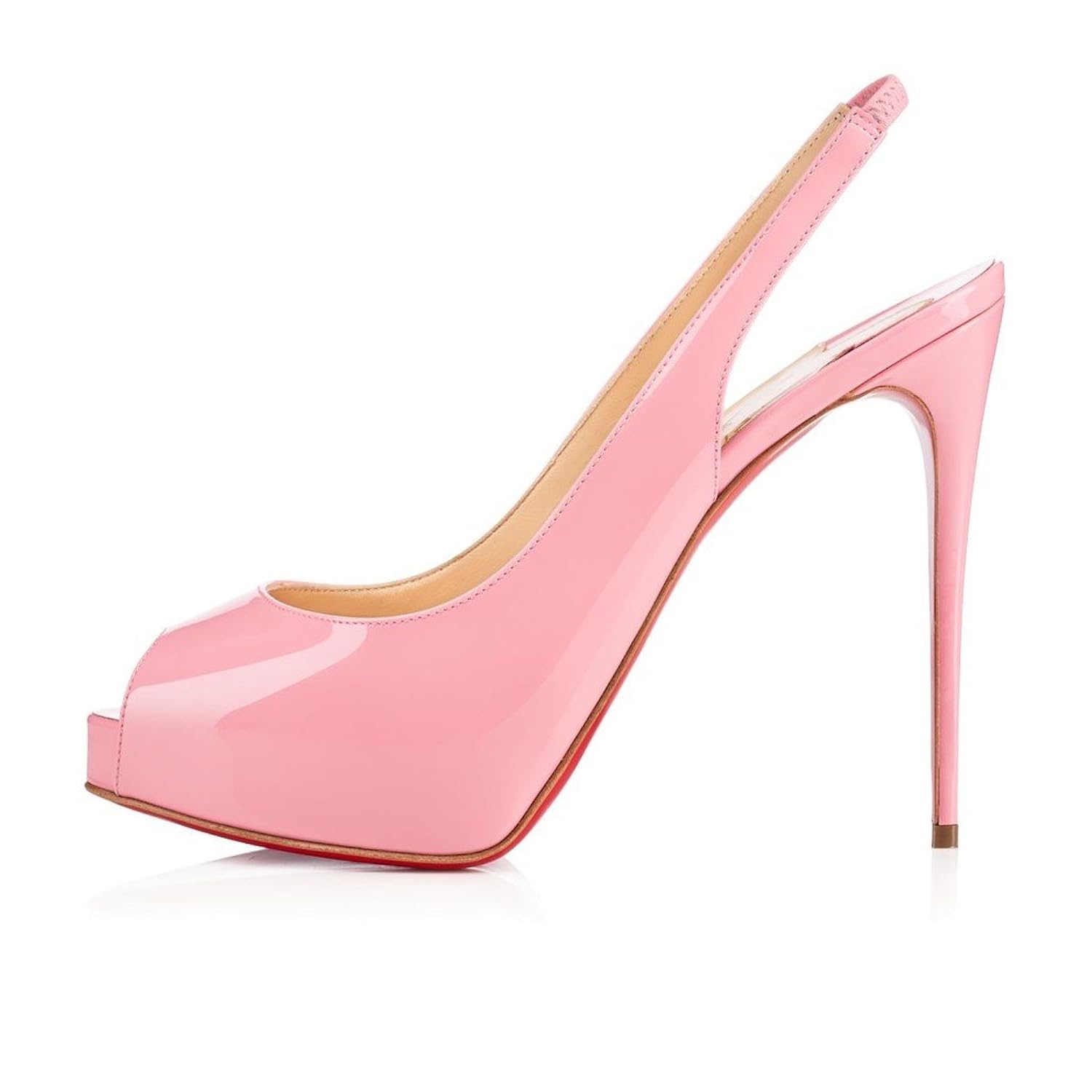 

Jushee Women's MRlgeigsc Platform Stiletto High Heels Slingback Peep Toe Patent Party Pumps