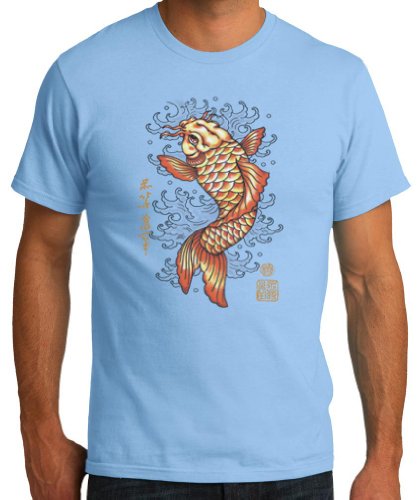 TshirtsXL Men's Japanese Coy Fish Graphic T-Shirt (Also in Big & Tall Sizes)