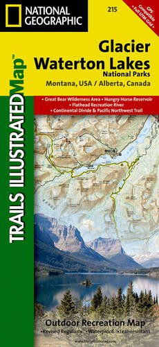 Glacier and Waterton Lakes National Parks by National Geographic Maps - Trails Illustrated