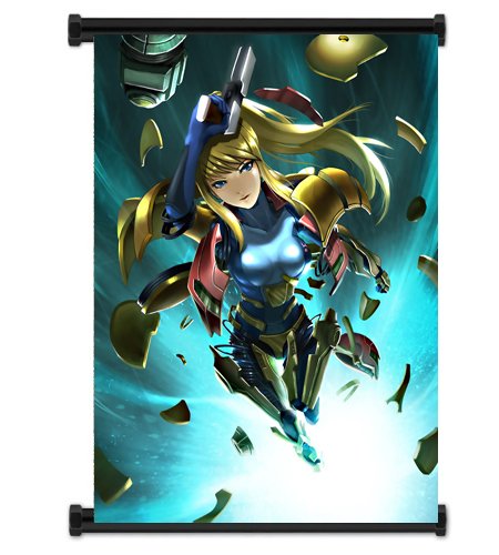 Metroid Prime Game Samus Aran Fabric Wall Scroll Poster (32