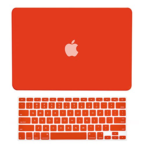 TopCase 2 in 1 Rubberized RED Hard Case Cover and Keyboard Cover for Macbook Pro 15