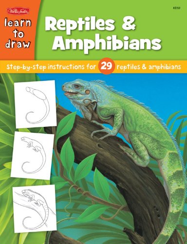 Learn to Draw Reptiles & Amphibians: Step by Step intsructions for 29 reptiles & amphibians