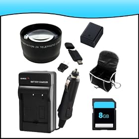 Essential Accessory Bundle Combo Kit for Canon VIXIA HF M50, HF M500, HF M52 Full HD Camcorders includes (BP 727 Battery Pack, BP 727 Charger, 8GB SD Memory Card, Carrying Case, USB SD Card Reader, Telephoto HD lens)