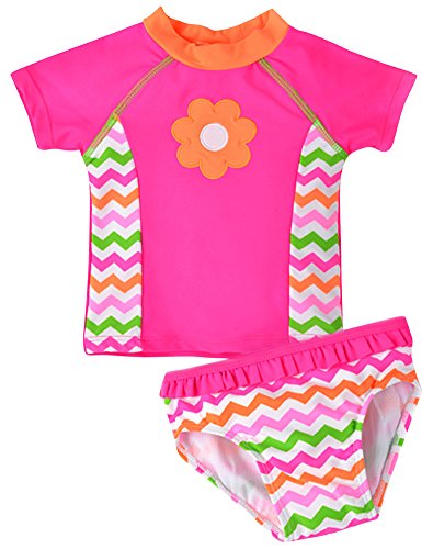 Fiream Summer Little Girls Cute Colorful Rainbow 2 Piece Swimsuit