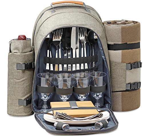 Algopix Similar Product 15 - One Earth Home 4 Person Picnic Backpack