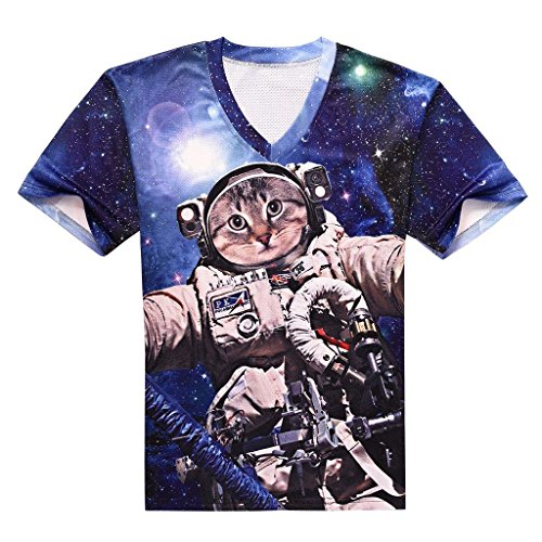 3D Tシャツ銀河宇宙スターキャット子猫のTシャツ