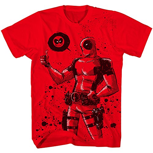 Deadpool Dead Thumb Mens Red T-shirt