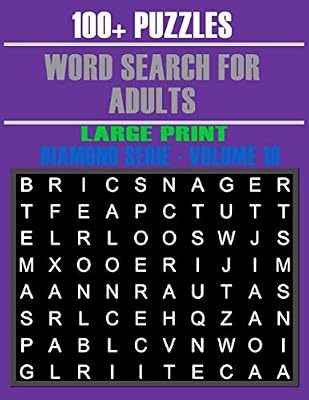 Word Search for Adults: More Games, For Adults, Large Letter High Definition Select Words (Diamond Serie)