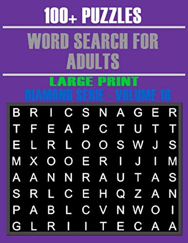 Word Search for Adults: More Games, For Adults, Large Letter High Definition Select Words (Diamond Serie) by Wordsearch Relaxeday