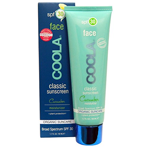 COOLA Organic Suncare Collection, Face, Classic Sunscreen, SPF 30, Cucumber, 1.7 fl oz (50 ml)