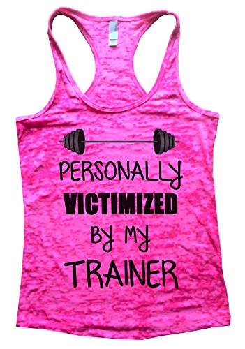Personally Victimized By Trainer Womens Workout Running Gym Burnout Tank Top