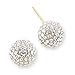 14k Gold 10mm Disco Ball Crystal Stud Earrings