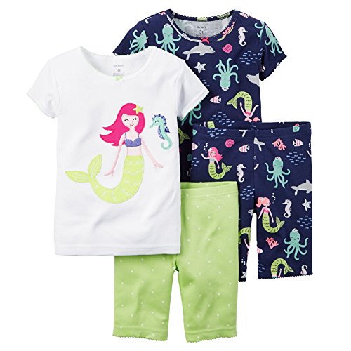 Carters Baby Girls 4-Piece Snug Fit Cotton PJs Mermaid Print