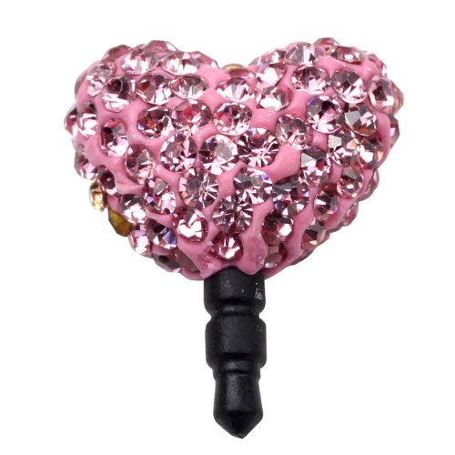 Earphone Jack Accessory 1pcs Of Pink Heart Crystal Pearls / Dust Plug / Ear Jack For For Iphone 4 4S / iPad / iPod Touch / Other 3.5mm Ear Jack