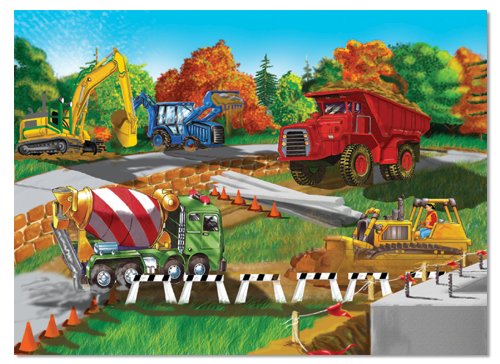 Melissa & Doug Construction Site Cardboard Jigsaw Puzzle, 30-Piece