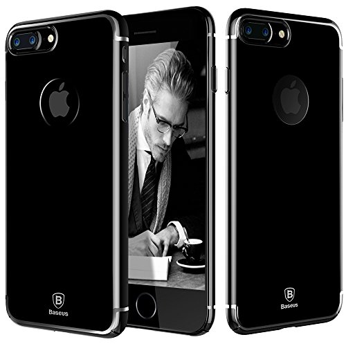 iPhone 7 Plus Case, [Glitter] [Electroplating] [Metallic Finishing] [Scratch Resist] [Shockproof] Ultra Slim Case Cover for Apple iPhone 7 Plus - Jet Black