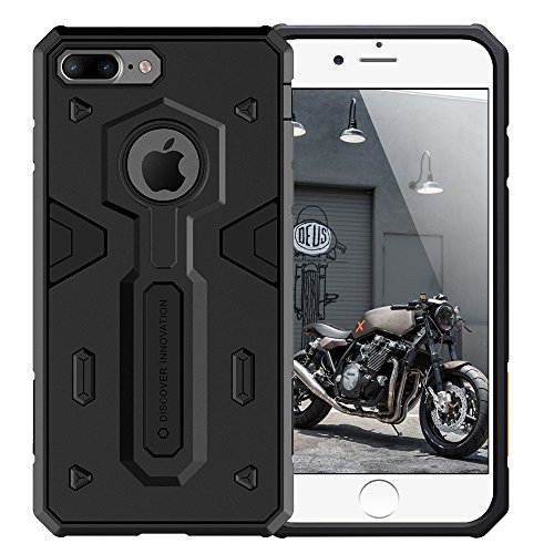 iPhone 7 Plus Case, Nillkin [Defender II] - Black [Drop Protection][Anti-Scratch][Armor Hybrid][Shockproof][Heavy Duty][Slim Fit][Dust Plug] For Apple iPhone 7 Plus (2016)