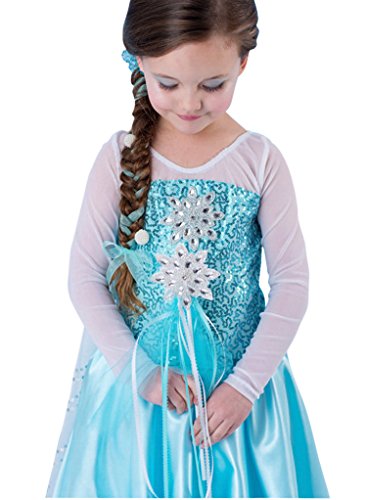 MissFox Frozen Vestidos Niñas Fiesta Disfraces De Princesas 100CM Como Cuadro