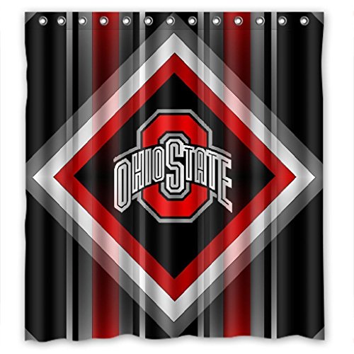 Ohio State Buckeyes High Quality Bathroom Shower Curtain 66 x 72 Inches