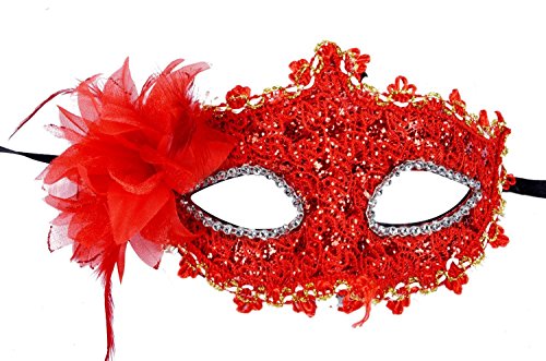 Venetian Style Lace with Rhinestone Liles Costume Masquerade Mardi Mask