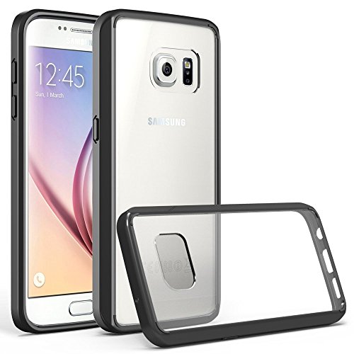Samsung Galaxy S7 Case, Bastex Crystal Clear Air Fused Rugged Hybrid Ultra Slim Shockproof Bumper with Clear Back Panel Case Cover Flexible TPU for Samsung Galaxy S7 (Black)