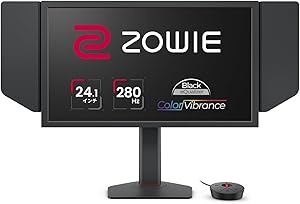 ベンキュージャパン BenQ ZOWIE ゲーミングモニター XL2540X+ 24.1インチ 280Hz フルHD/TNパネル/高速応答速度/Black eQualizer/Color Vibrance/HDMI/DP/ダークグレー/スピーカーなし/esports仕様/昇降/スウィーベル