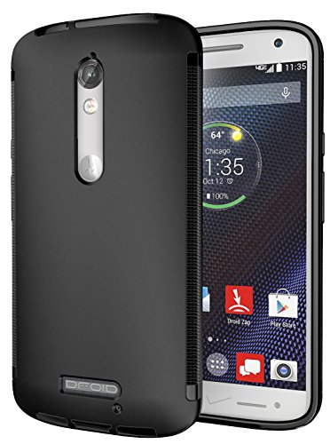 DROID Turbo 2 Case, Cimo [Dual Layer] Protective Heavy Duty Shock Absorbing Shockproof Cover for Motorola Verizon DROID Turbo 2 / Moto X Force (2015) - Black