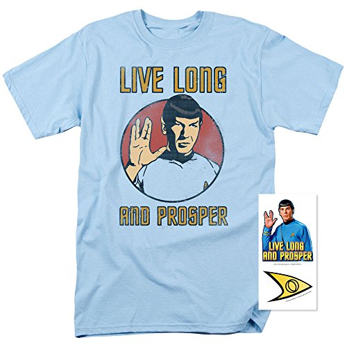 Star Trek Spock Live Long and Prosper T Shirt w/ Exclusive Stickers