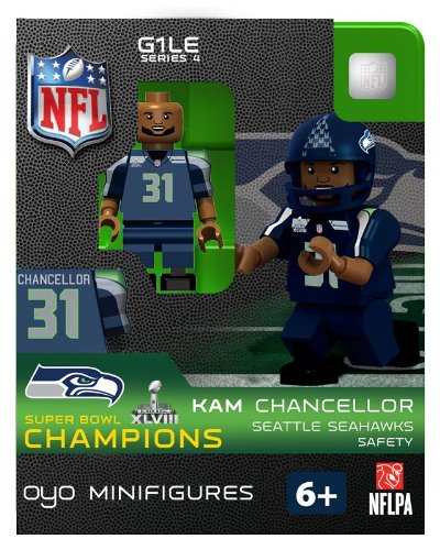 2013 Kam Chancellor Super Bowl XLVIII 48 Champions Oyo Mini Figure Lego Compatible Seattle Seahawks Limited Production