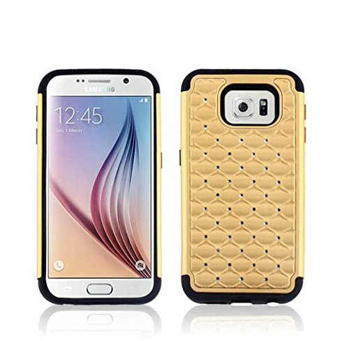 

Samsung Galaxy S6 Case,Hard & Soft Hybrid Gel Rhinestone Bling Diamond Armor Defender [ anti scratch ] Case Cover for Samsung Galaxy S6 (2015)【Storm Buy】