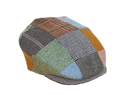 Patchwork Cap Irish Tweed Hanna Hats Hand Sewn Donegal Town