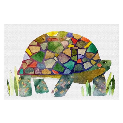 

Area Rug, Kitchen Mat, Bath Mat with Chevron Weave Unique, Decorative, Stylish from DiaNoche Designs by Marley Ungaro Unique Home Decor and Bedroom Ideas - Turtle