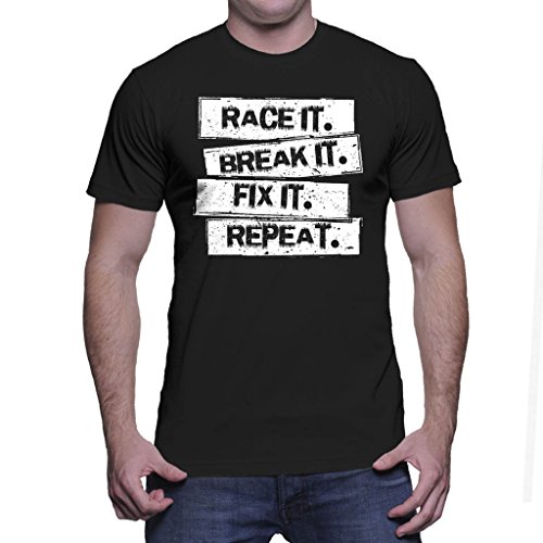 HAASE UNLIMITED Mens Race It Break It Fix It Repeat T-shirt
