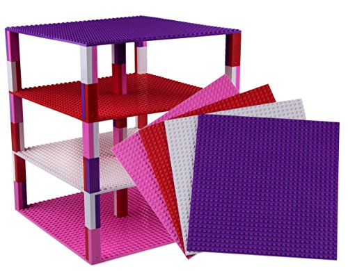 Premium Red, White, Pink, and Purple Valentine's Day Stackable Base Plates - 4 Pack 10