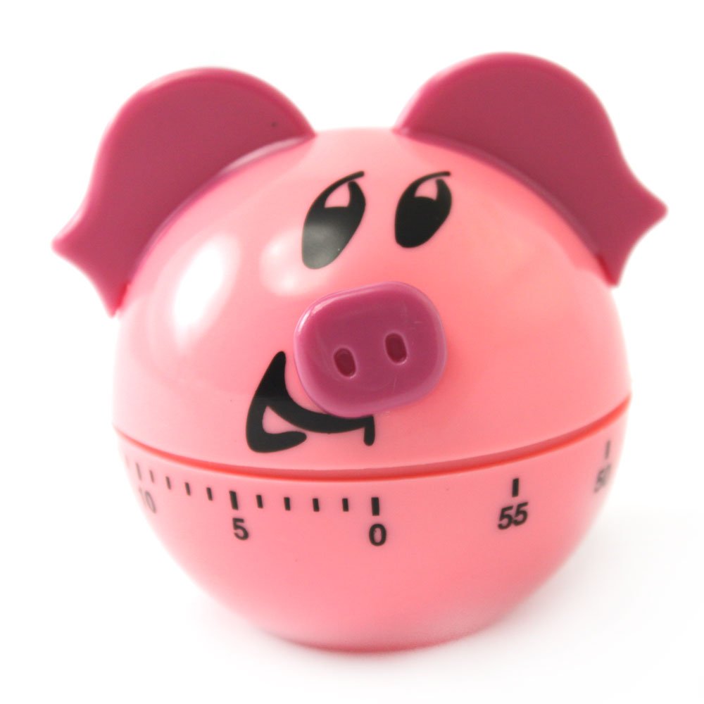 

Plastic Pig Shape 60 Minute Kitchen Cook Cooking Timer Pink