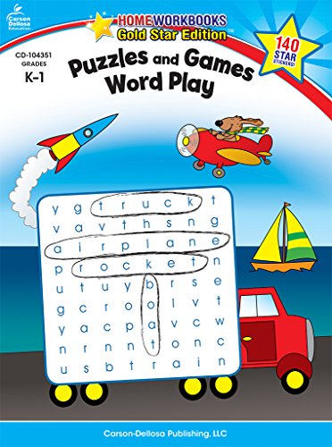 Puzzles and Games: Word Play, Grades K - 1: Gold Star Edition (Home Workbooks)