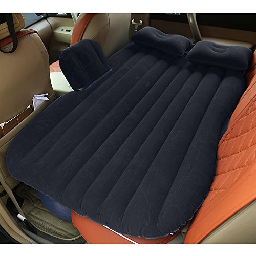 Haitral Portable Travel Camping Inflatable Mattress With Pillow Fits Most Car Models For Camping Travel And Car, Flitaing bed, Floating Bed (Black)