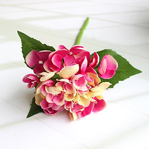 

LSD Faux Artificial Silk Floral Flower Bunch Bouquet Home Wedding Party Restaurant Floral Decor Bridal Hydrangea Craft Art DIY