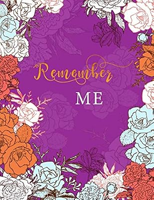 Remember Me: 8.5 x 11 Big Password Book Organizer with Alphabetical Tabs | Large Print | Vintage Flower Design Purple