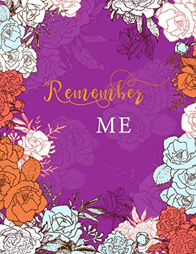 Remember Me: 8.5 x 11 Big Password Book Organizer with Alphabetical Tabs | Large Print | Vintage Flower Design Purple by Emily Grace