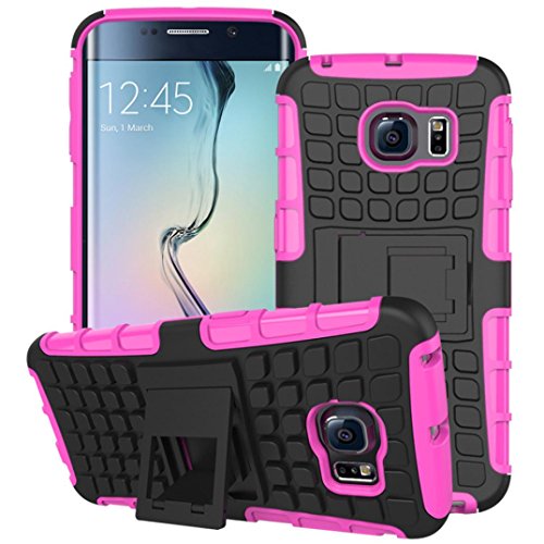 Samsung Galaxy S6 Edge Plus Case, AutumnFall® New Shockproof Armor Stand Case Cover For Samsung Galaxy S6 Edge Plus (Hot Pink)