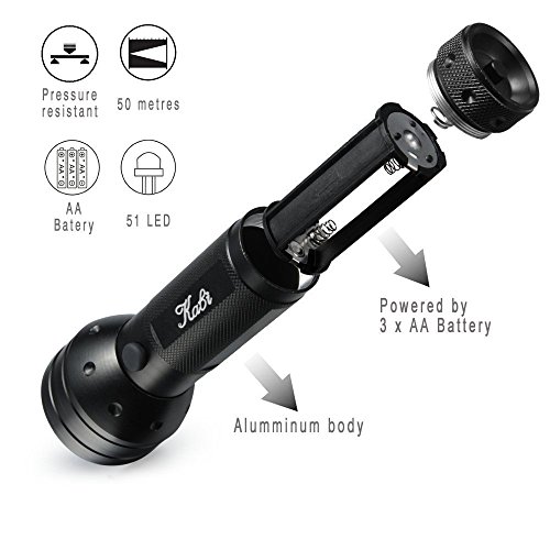 UV Flashlights Black Light Kabi Pets Urine and Stains Detector of 51 Ultra Violet LEDs Flashlight for Bed Bug Detector - Image 3