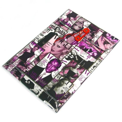 【全4柄】Macbook air 11.6用封筒レザーポーチ　ケース　インナーケース　ヨーロッパ風　雑誌表紙仕様　パープル　PU Leather case for Macbook air 11.6 (1599-3)