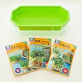 もやし（スプラウト）：3種栽培セットＤ*（ロケット、ひまわり、豆苗）[大容器]