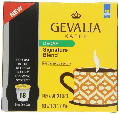 Gevalia Decaf Signature Blend Single-Cup Coffee for Keurig K-Cup Brewers - 18 Ct - Pack Of 2