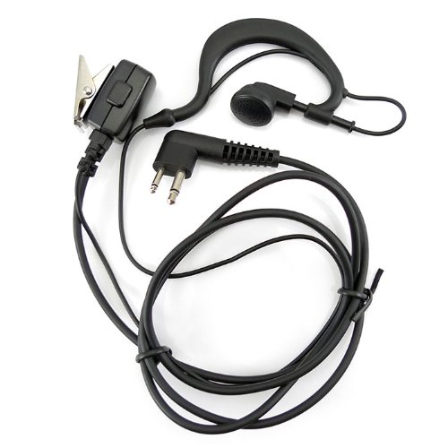 Zeadio® G Shape Earpiece Headset for 2 PIN Motorola Walkie Talkie Radio GP88 GP68 GP280 CP88 CP200 CP300 etc.