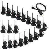 Super Price!!!Retevis H-777 Walkie Talkie UHF 400-470MHz 5W 16CH Single Band With Original Earpiece Handheld Amateur Radio Transceiver Walkie Talkie 2-Way Ham Radio Black 20 Pack and USB Programming Cable High Qulity!!!