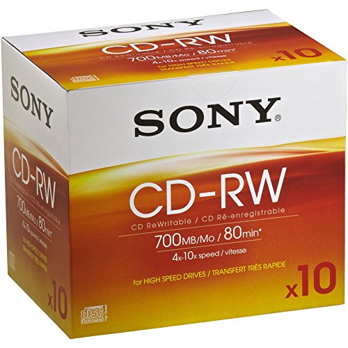 Algopix Similar Product 17 - SONY 10X CDRW DATA HIGH SPEED 700MB SLIM