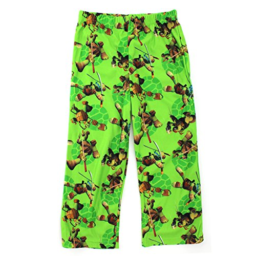 TMNT Ninja Turtles Boys Green Pajama Pants