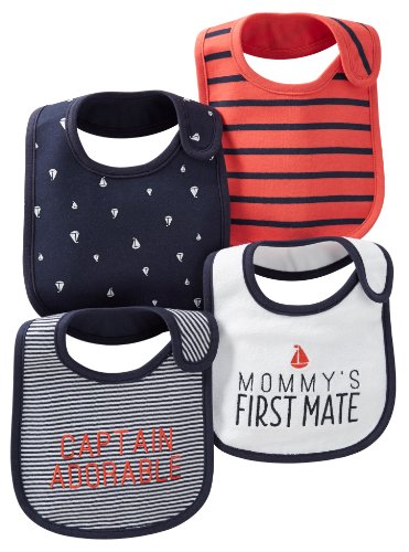 Carter's Bibs - Navy/Red Boat - Boy - 4 ct